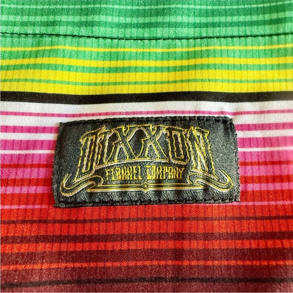 DIXXON Party Shirt  🎉Multicolor Striped! RARE Sold Out Button Down - Picture 6 of 8